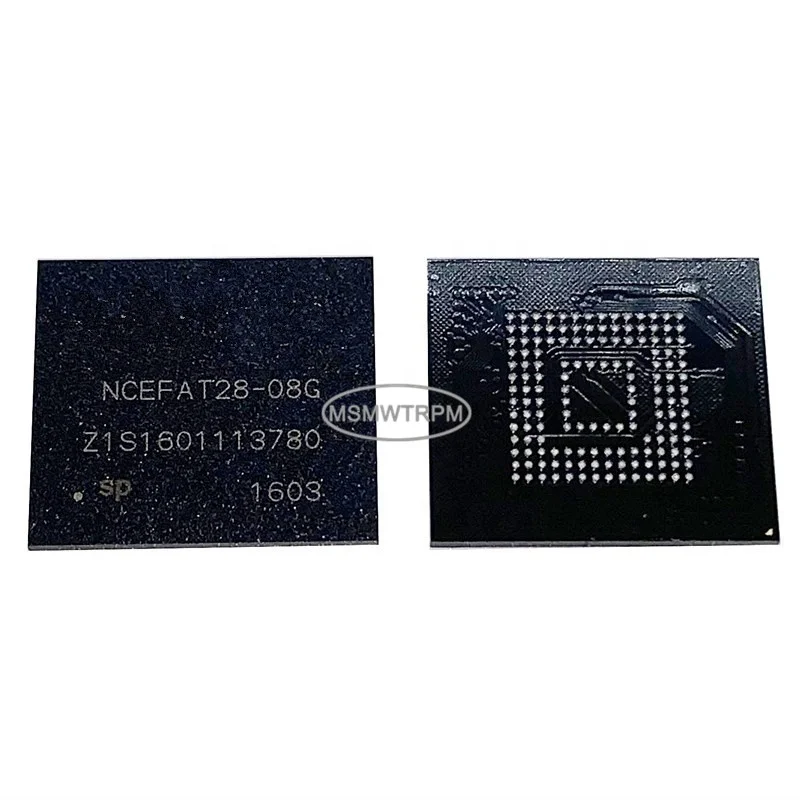 Msmwtrpm NCEFAT28-08G 153FBGA Встраиваемая мультимедийная карта памяти 8 Гб используется припаянные шарики Проверка прошла успешно пустой Память данных NCEFAT28
