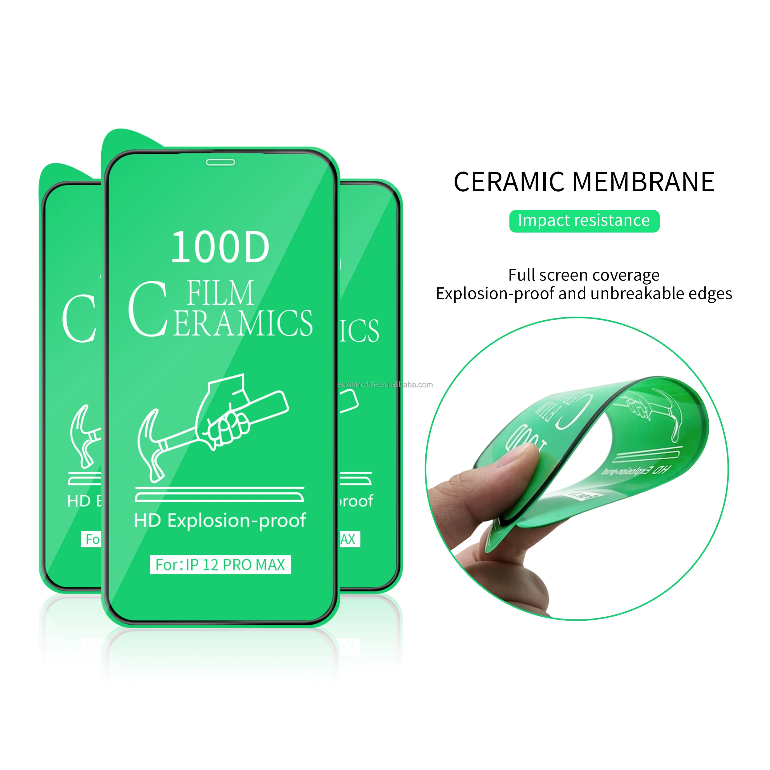 100D Film Matte Glass Mica Pantalla Nano Note Ceramics 3D Protective 12 Tempered  Ceramic Screen Protector For Iphone Samsung