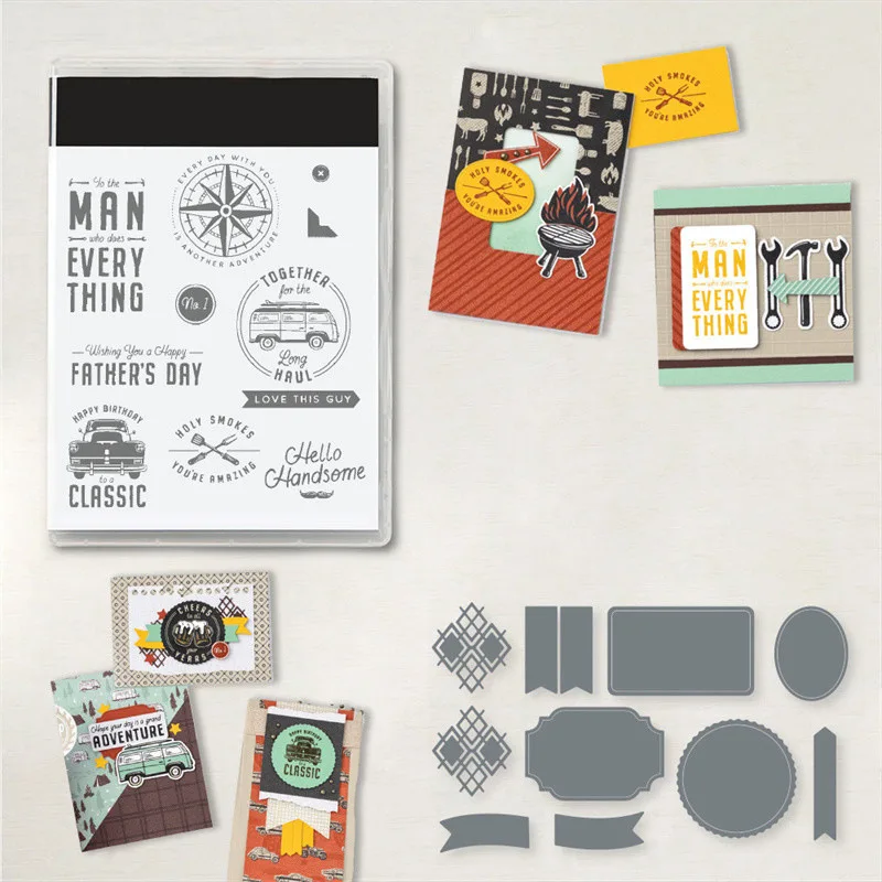 Silicone Clear Stamp Die Cut Set Tools Clear Stamp Die Cut Set for Card Making DIY for DIY Scrapbooking Album Decorative Wedding