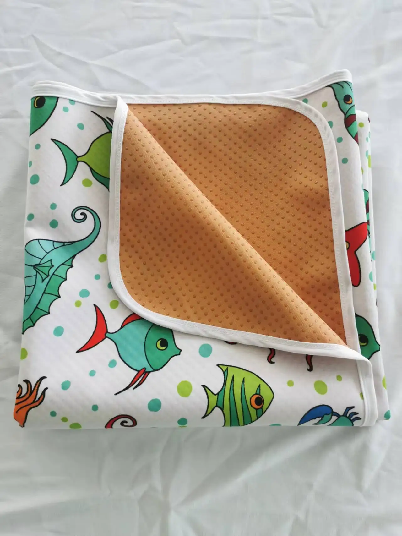 EASYMOM Washable Spill Portable Play Mat Waterproof Anti-Slip Floor Baby Splat Mat For Under High Chair Foldable Baby Play Mat