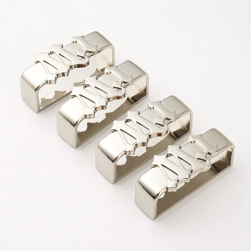 Custom Belts Keeper Loop Nickel Belt Loop Buckle Silver Metal Keeper Strap Buckle for Belt DIY Leather Craft