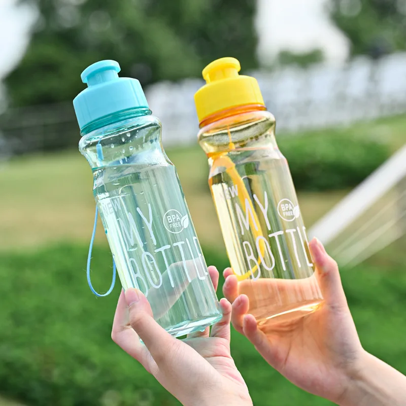 Promotional Custom Cheap China Wholesale Logo Water Bottle 550ml PET Clear Plastic Sport Water Bottle For Advertising