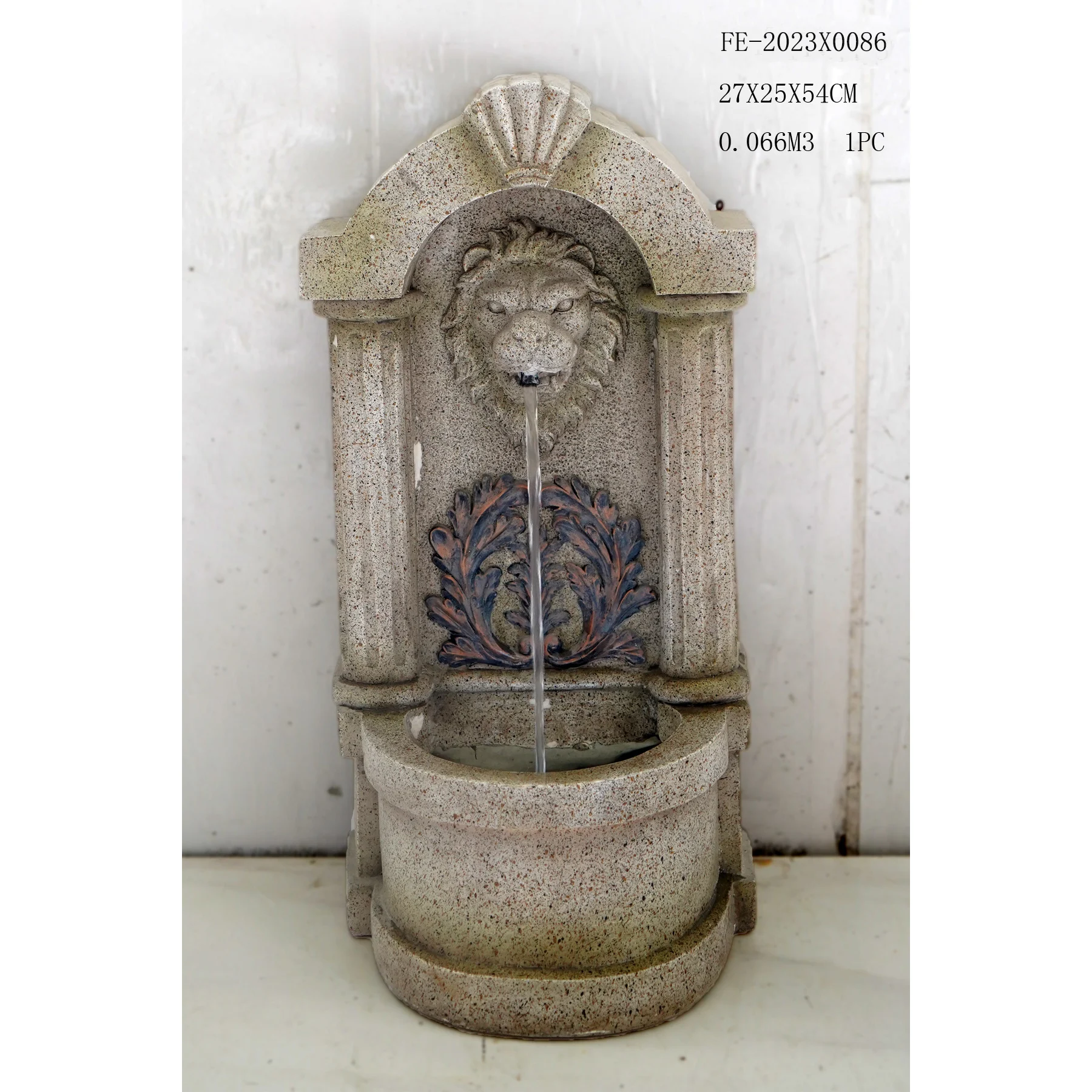 Indoor Zen Meditation Decor Home Fengshui Water Fountain With LED lion Resin Rockery Water Fountain