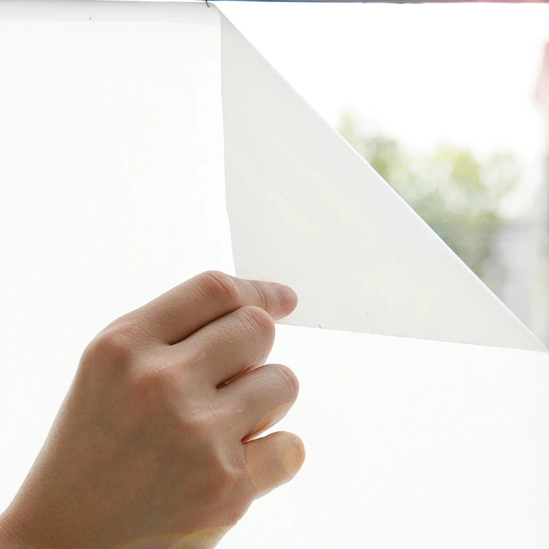 Self-adhesive building window frosted glass film dim matte foil invisible privacy etched hotel glass window film
