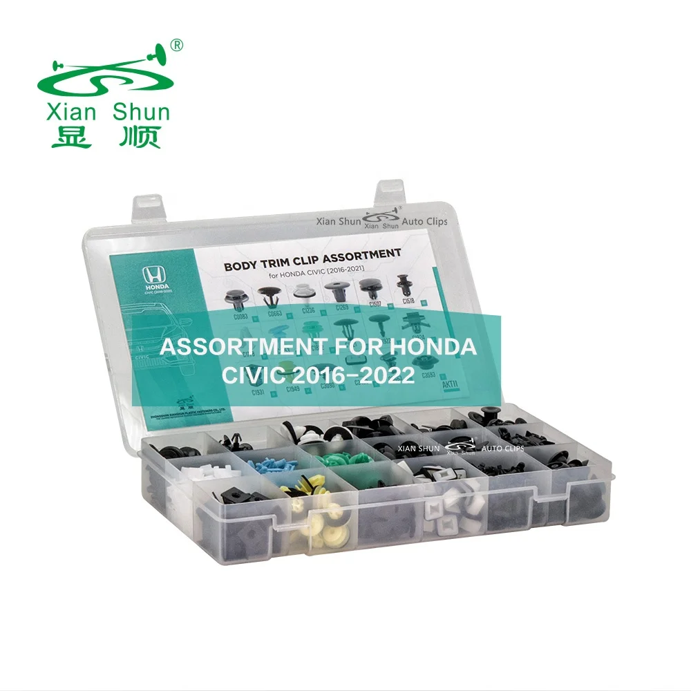 XianShun 725pcs Assortment Kits Car Fastener Clips for HONDA CIVIC 2016~2021 Universal Car Repair Assorted kit