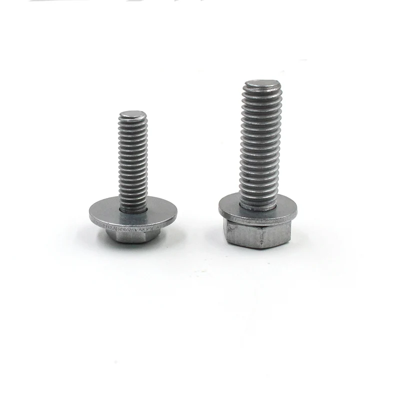 Hex Head and Plain Washer Sems Screw Grade 8.8 Color Zinc Carbon Steel Car Frame Fixed Hexagon Combination Bolt with Flat
