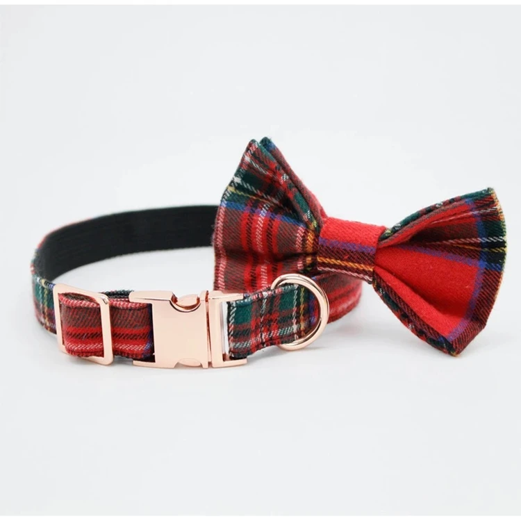 Adjustable Soft Puppy Collars with Cute Dog Collar Bow Tie Dog Cat necklace with metal buckle