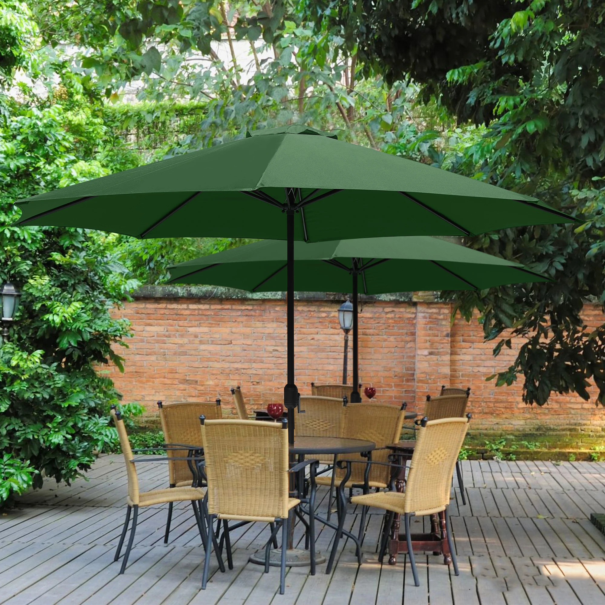 Factory price  beach umbrella with tassels large beach umbrella wooden beach umbrellas garden