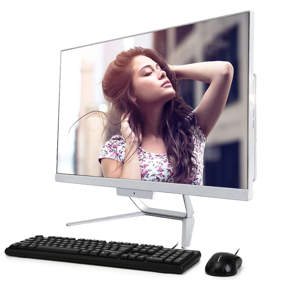 Настольный ПК i5 8300H 23,8 дюйма DDR4 8G SSD 480G микрофон для камеры BT 4,0 Aio Led Ips все в одном ПК компьютер