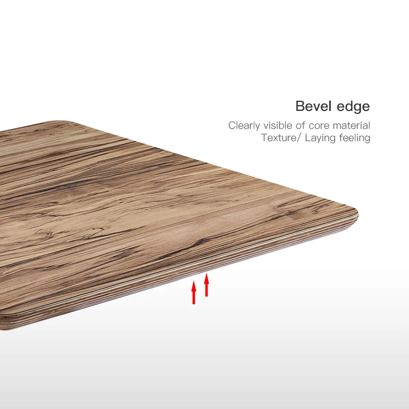 HPL Laminated restaurant table top with metal leg coffee shop dining table for sale