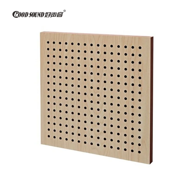 GoodSound Acoustic Boards Perforated Wooden Sound Absorbing Material System Veneer Oak Wood MDF Panels for Home Theater