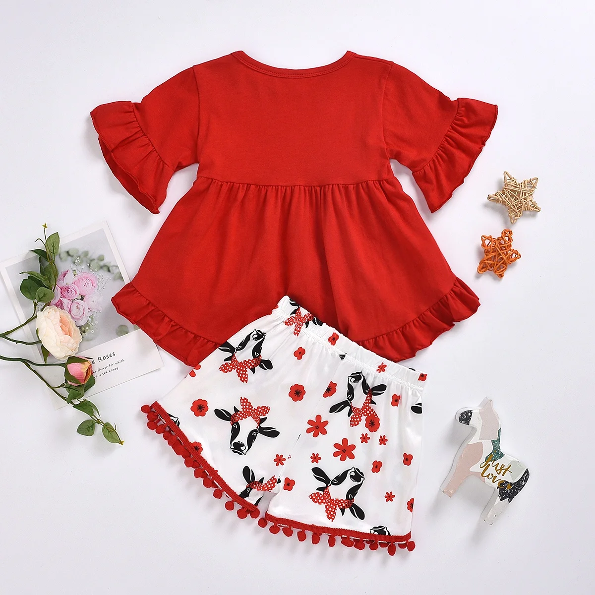 
Chinese wholesalers produce quality products red korean version girl kids clothes 