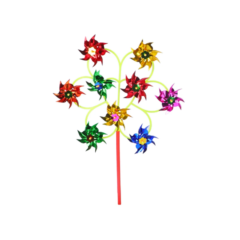 Factory Provide Garden Flower Windmill Plastic Toy Pinwheels
