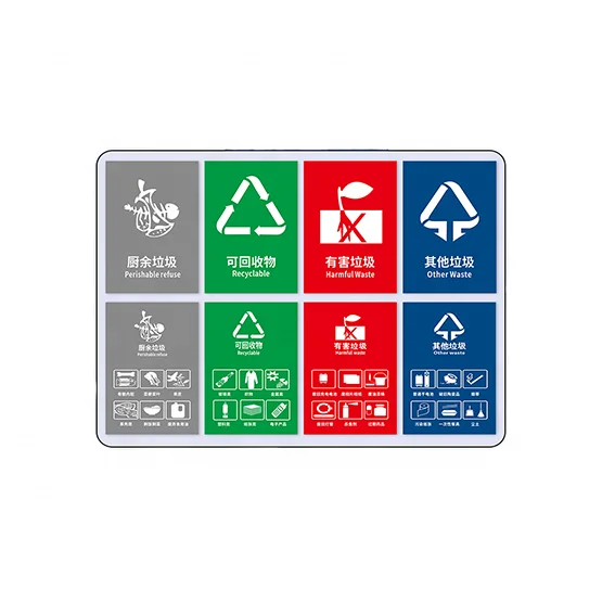 3 Compartments Park Use Smart Waste Collection Garbage Sorting Bins