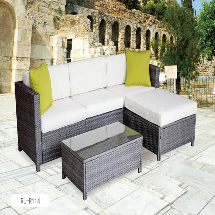 Crosley Sea Island 5-Piece Sectional Set Gray Steel KD Sofa Set