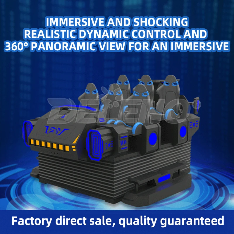 360 Degree Rotation Indoor VR Game Machine Amusement Six Seats 9D VR Cinema Simulator for Sale