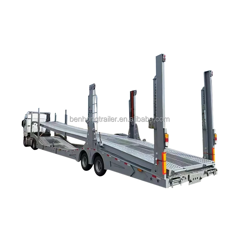 two axle double deck 8 car carier trailer car transporter semi trailer for sales