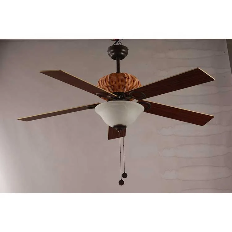 52 inch 5 blades ceiling fan light with pull chain