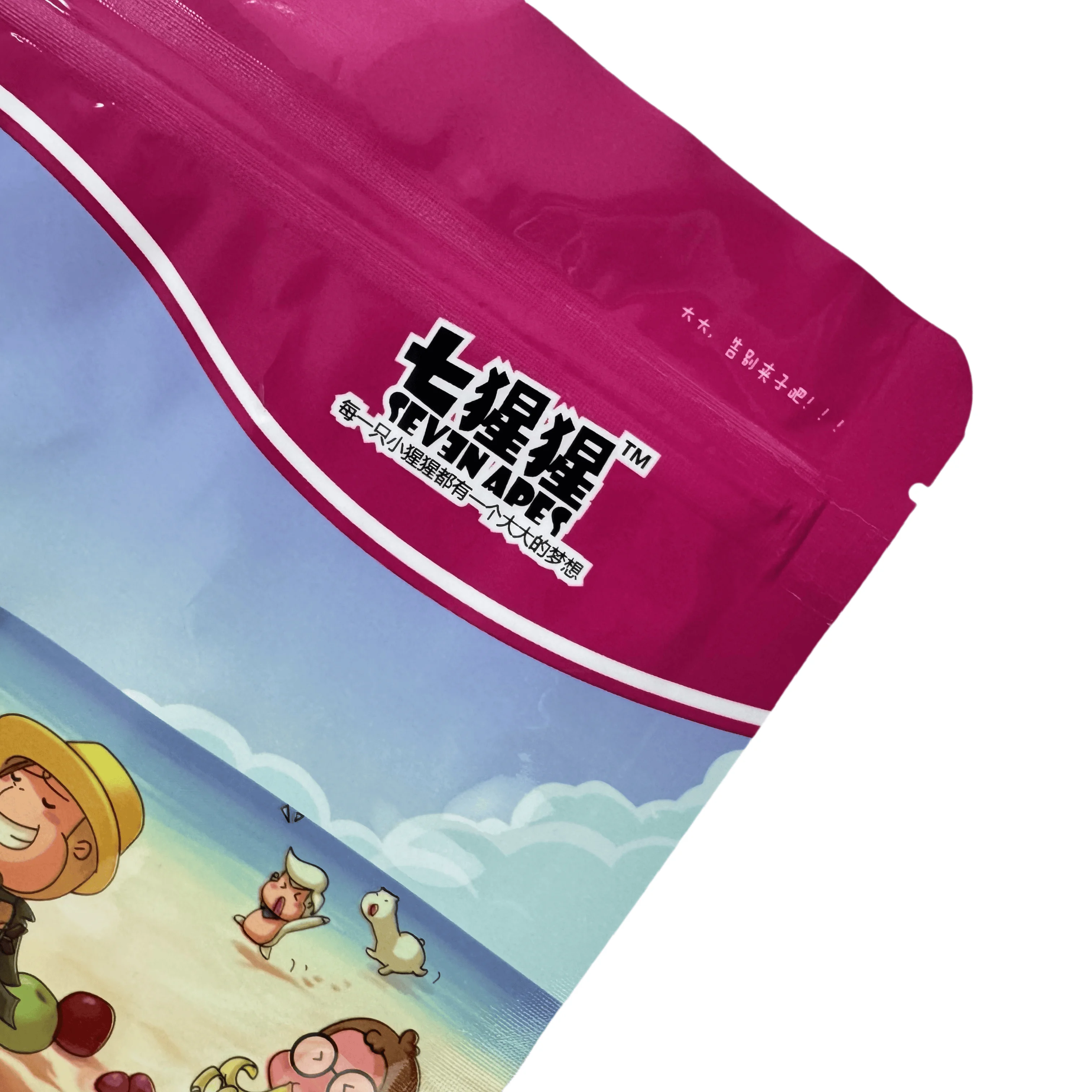 Digital Print Plastic Dried Fruit Package Dry Strawberries Lemon Banana Food Pouch Packing Snack Candy Packaging Bag