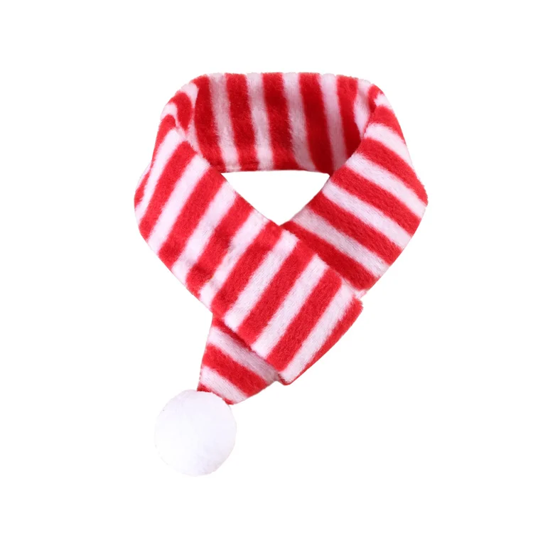 Low MOQ 2025 Christmas Striped Stylish Dog Cats Pet Scarf