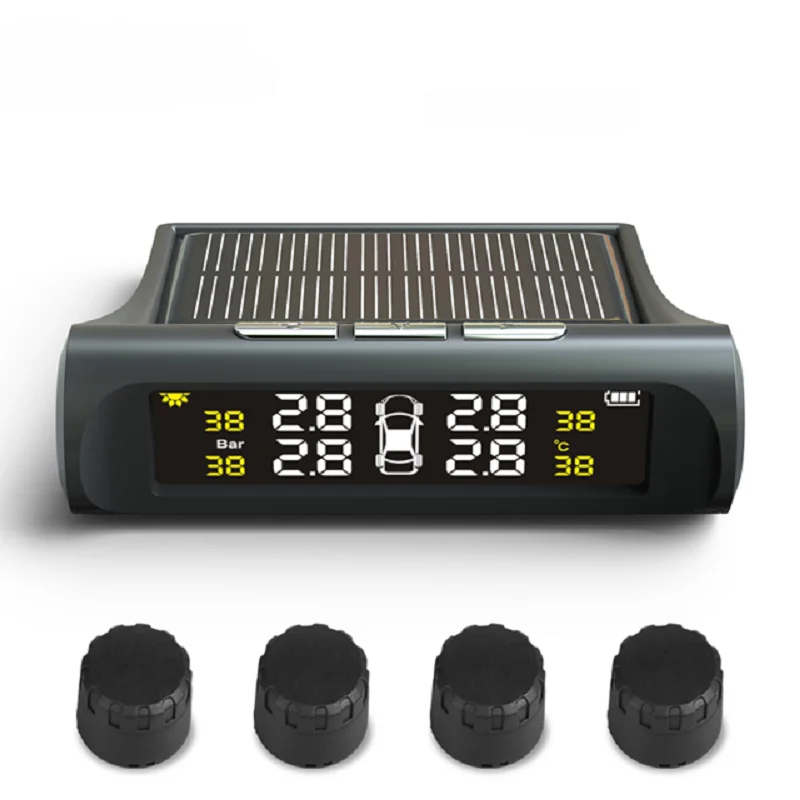 USA Import Chip Usb Solar Wireless External sensor Tyre Pressure Monitoring System Car Tpms