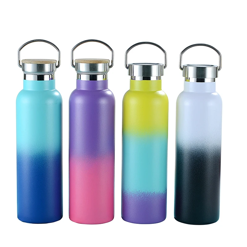 no MOQ 350ml 600ml 750m 1000ml  Double Wall water bottles stainless steel insulated vacuum with narrow mouth