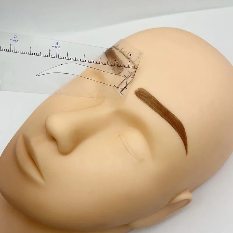Private Label Microblading Brow Drawing Card PMU Eyebrow Stencil Sticker for Permanent Makeup Training Class