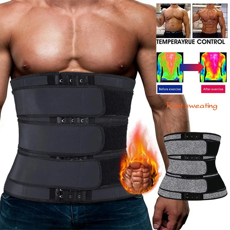 
Men Slimming Belt Training Belly Sheath Corset Sweat Belt Fat Burning Body Shaper Weight Loss Belt 