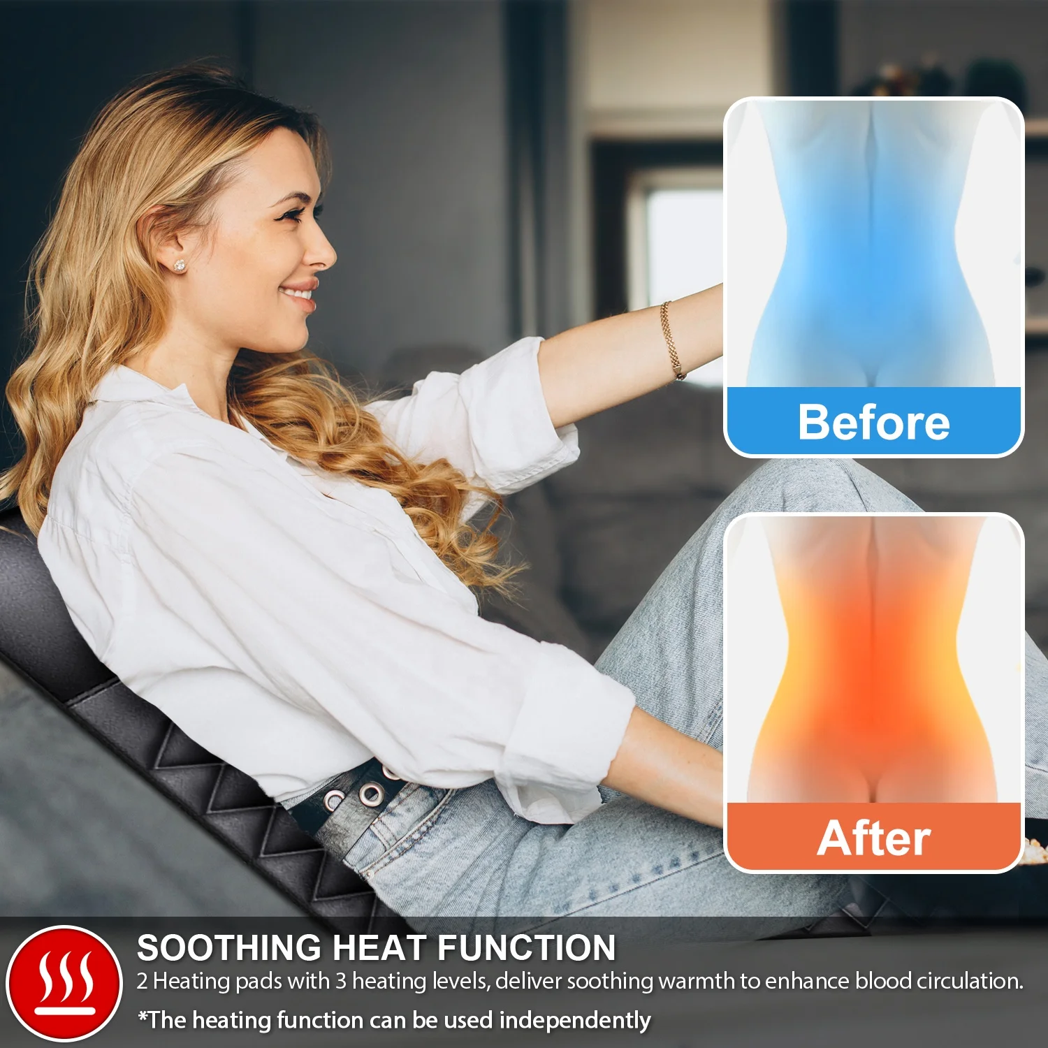 2024 Hot New Products Portable Folding Massage Mattress Full Body Fixed Point Massage Adjustable airbag heated massage mattress