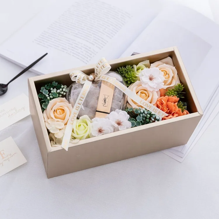 Irregular Shaped Customized Luxury Gift Rose Packaging Cardboard Paper Flower Round Box