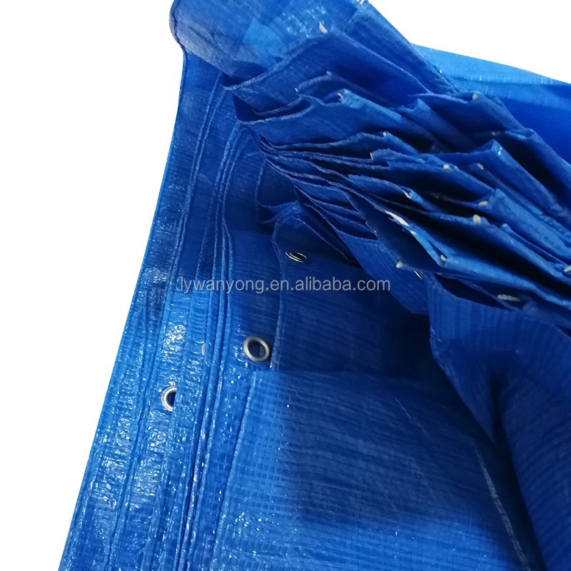 Tarpaulin polyethylene plastic sheet with 6 black bands 4m x 6m