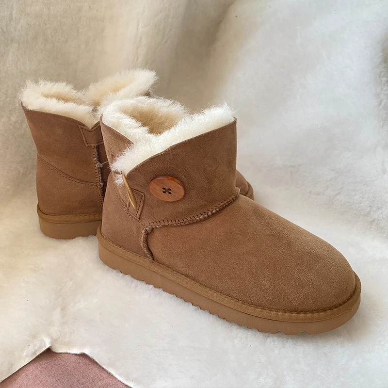 wholesale ladies winter shoes old lady ankle warm real sheepskin boots
