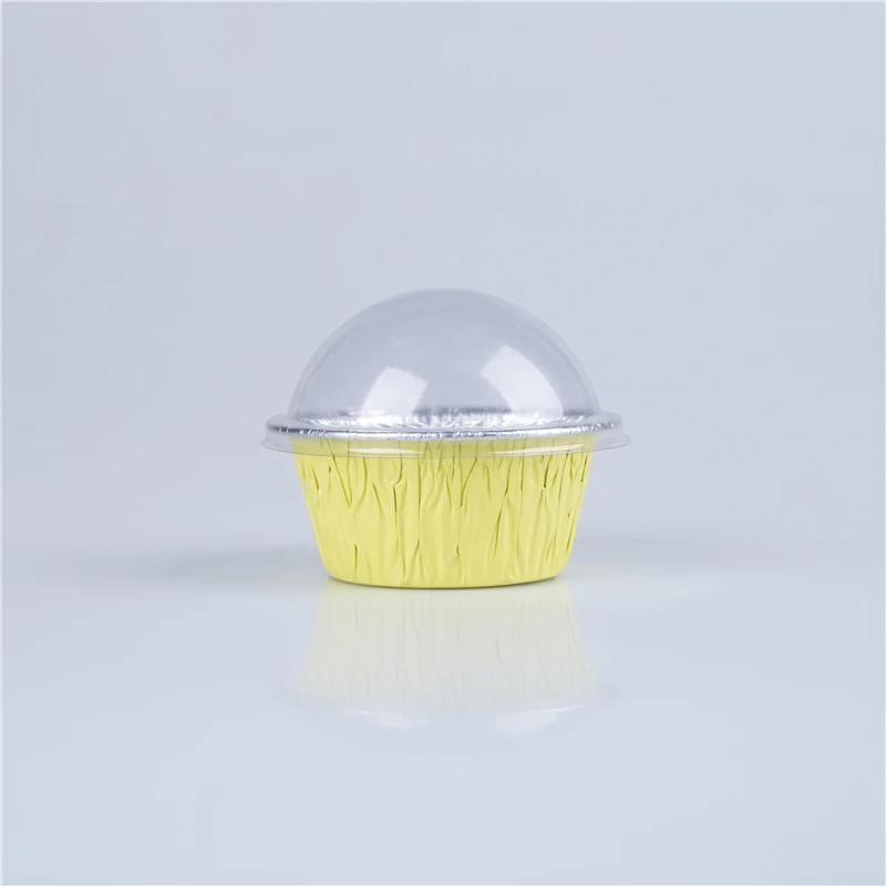 Colorful 105ml disposable aluminum foil cup food grade aluminum foil round baking use muffin cake tray