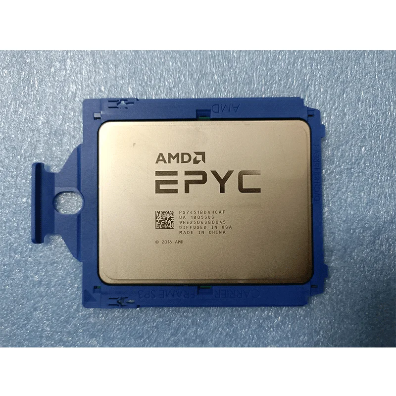 Used EPYC 7001 Series CPU PS7451BDVHCAF 24 Core 2.3GHz Socket SP3 180W Old Server Processor 7451
