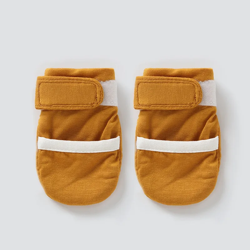 100% Cotton bamboo Breathable Baby No Scratch Mittens Stay On Toddler Infant Gloves for Boys Girls Newborn 0- 12 M