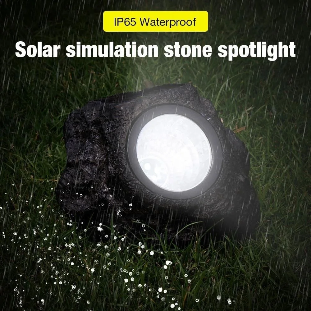 Shingel Mini Solar Path Lights LED ground Landscape Stone Rack decoration outdoor pathway lights solar Simulation stone lamp