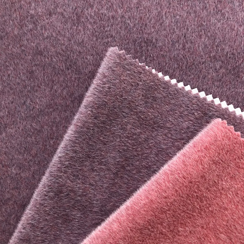 Functional 100%polyester short fur  fabric and knitted technical flocking  upholsterd fabric for winter clothing