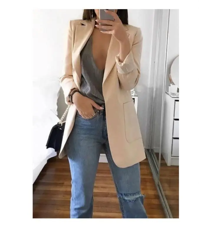 
Fashion Slim Blazers Women Autumn Jacket Female Work Office Lady Suit Business 5Xl Plus Size Blazer Coat 
