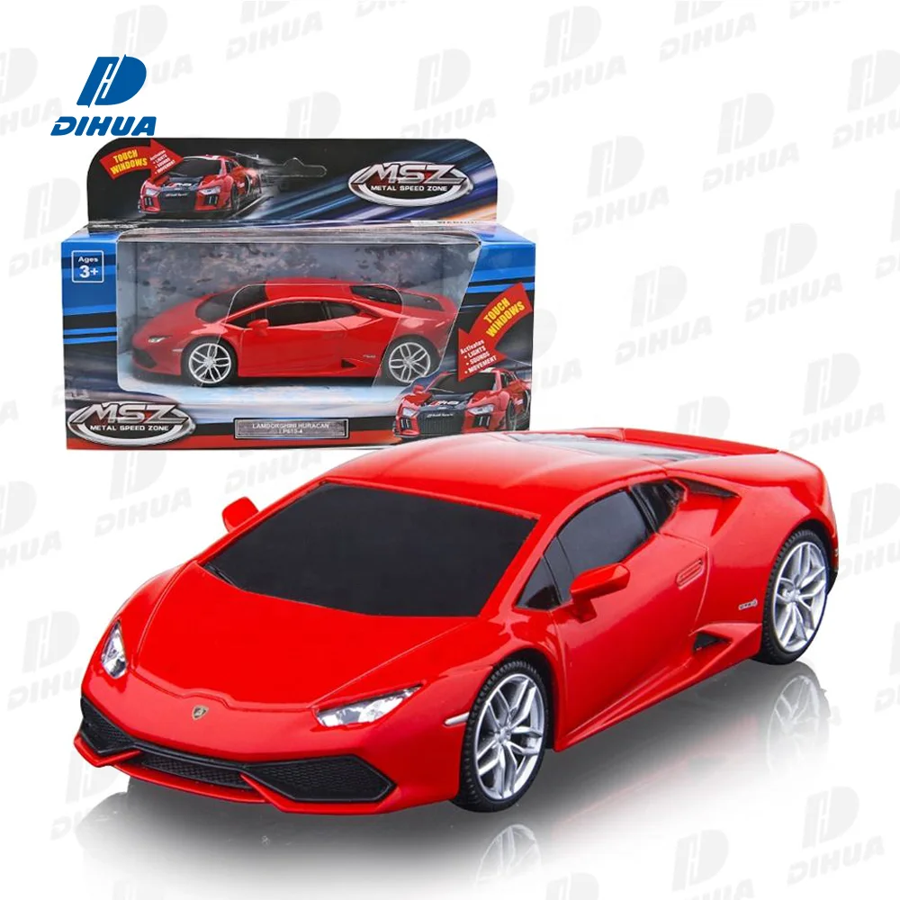 1/32 весы Huracan Lp610-4 стержней из карбида вольфрама модель автомобиля тянуть обратно литая игрушечная машинка для детей со светом и звуком