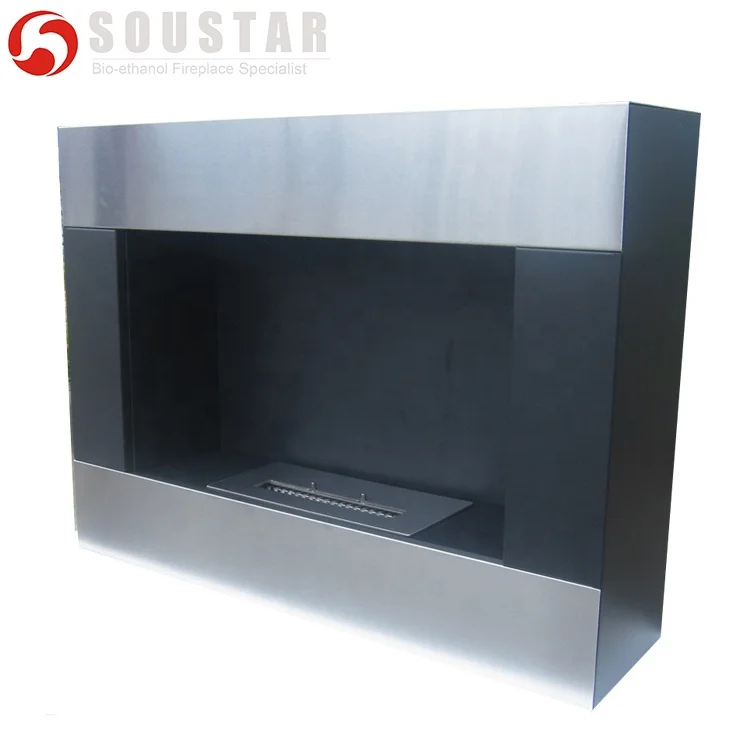 2016 декор, оправа из нержавеющей стали, биоэтанол, настенный камин