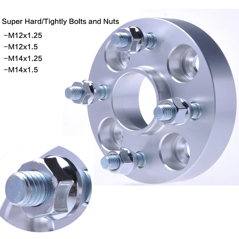 
Anodized Forged Aluminum Wheel spacers 4x100 CB 60.1mm Al7075 T6 Rim wheel Adapters For Renault Clio 15mm 