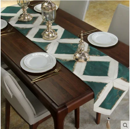 
Nordic modern light luxury dining table tea table flag TV cabinet cover cloth bed tail towel model room long strip decorative cl 