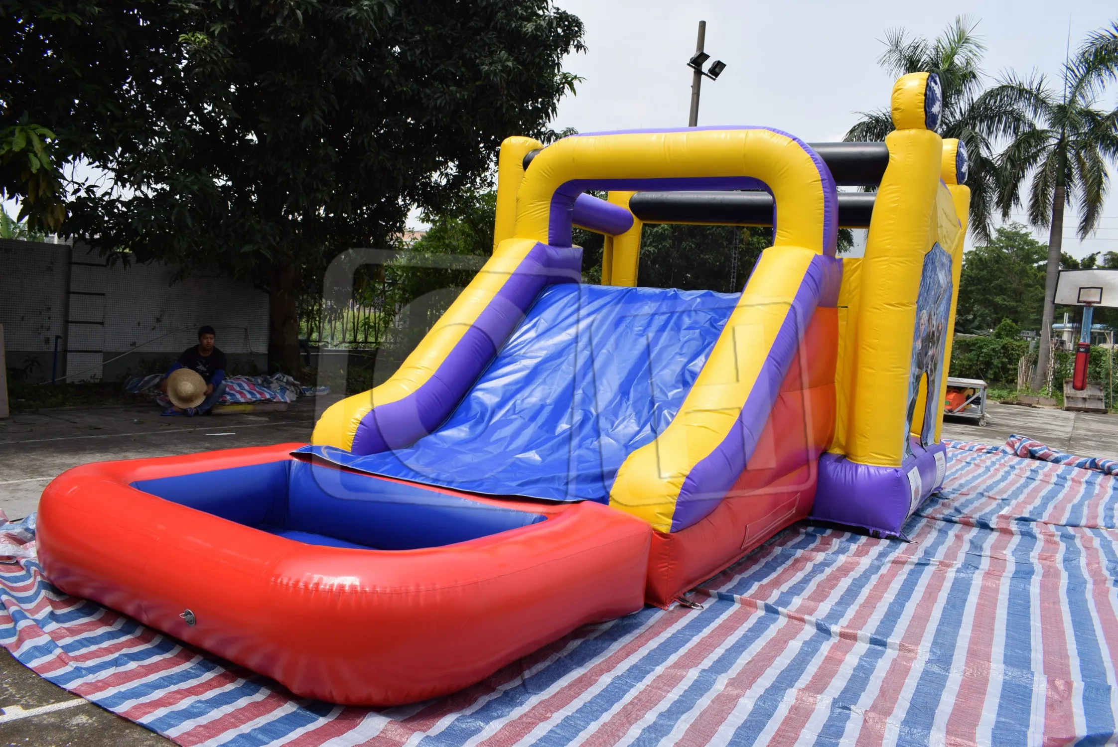 Combo Racer Slide Water Slide Water Park Play Equipment Inflatable Bounce House Water Slide