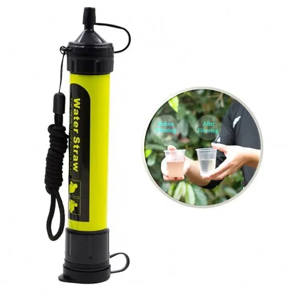 New mini Bottle water Filter straw outdoor Water Filtration System Portable camping Water Purifier