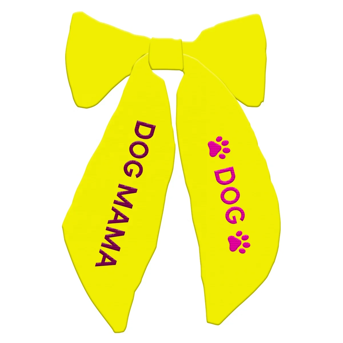 Personalized Dog Mom Mama Paw Pet Embroidery Luxury Hair Clips Bows Hair Accessories Bow headband