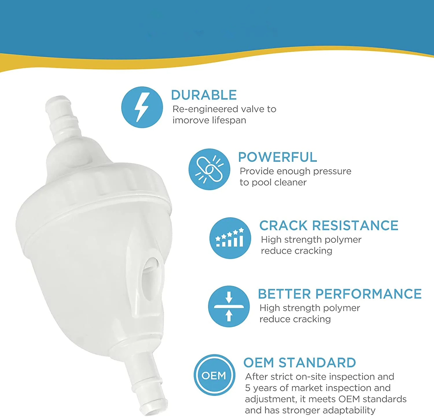 Swimming Pool Accessories G52 Backup Valve Replacement Part