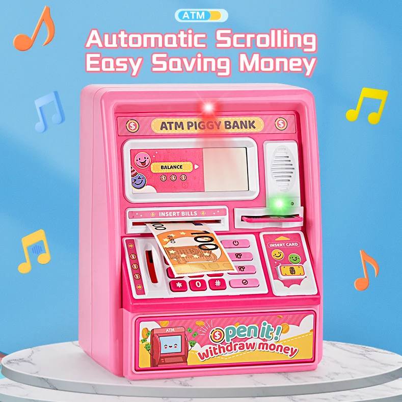 2023 New Kids Mini Money Box Toy Piggy Bank Toys Atm Savings Bank Toy