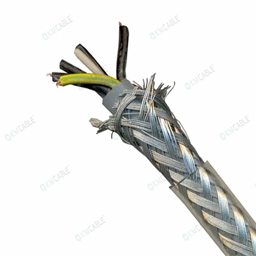 2-50 Cores 0.5-35mm2 Bare Copper Conductor Black Pvc Insulation Yellow and Green Grounding Wire SY Steel Wire Shielding Cable