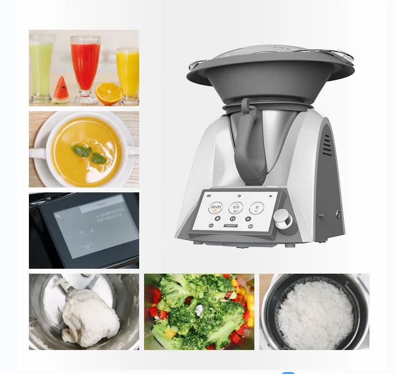 multi-function kitchen Purpose Food Mixer Dough Hook Food Processor with Steam Scale Juicer Knead Dough Functions