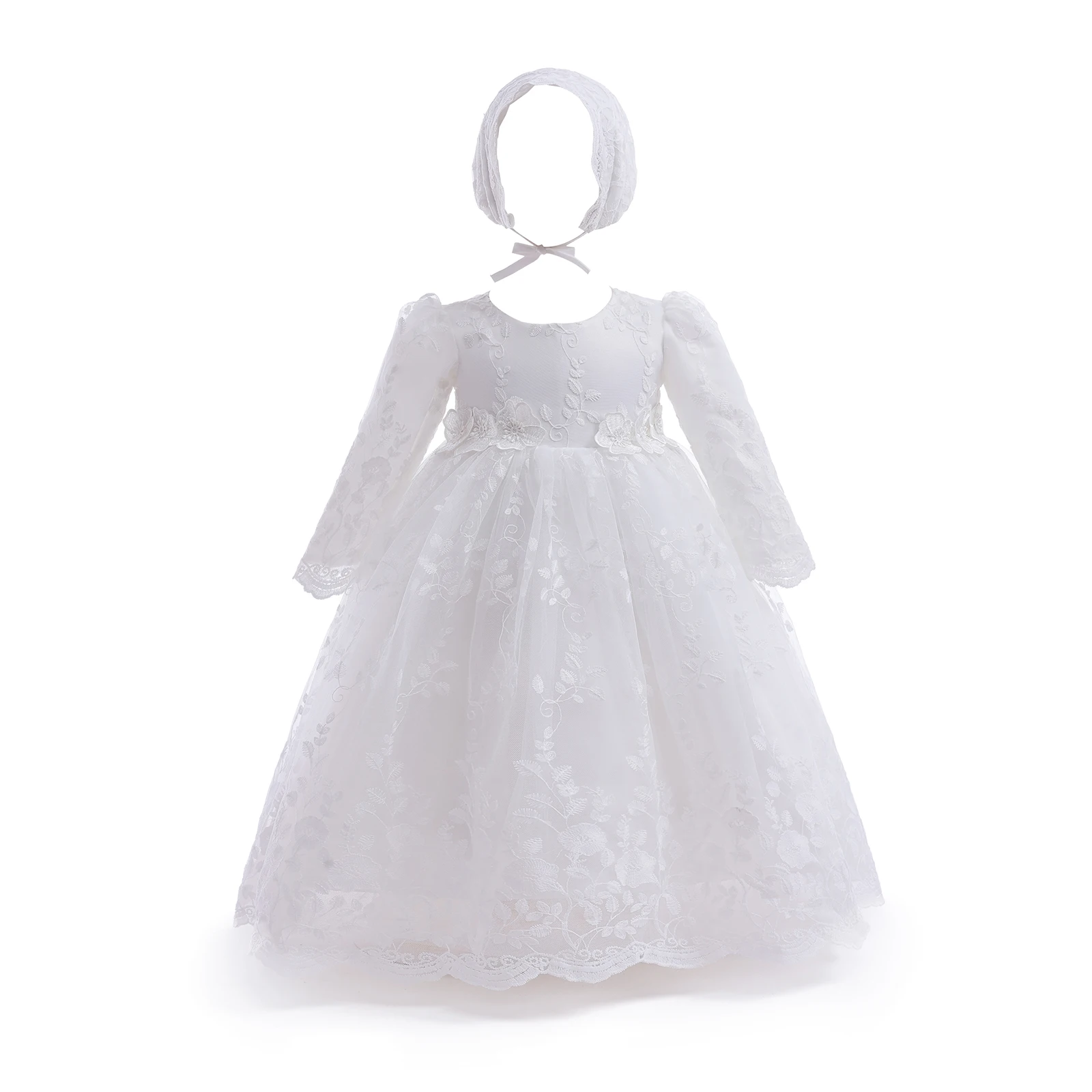 DMFGD  Baby Girl Bowknot LacFashion Baby Girl Bowknot Lace Princess Flower Dresses Performance Birthday Party Dress 0-2Year Old